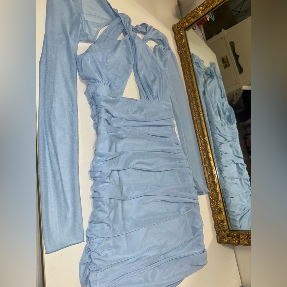 Elegant Baby Blue Dress